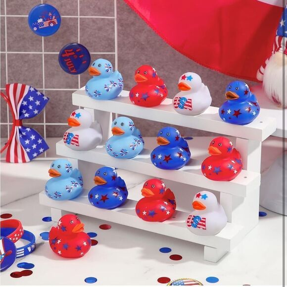 Set of 4 Patriotic Rubber Ducks new - Picture 4 of 7